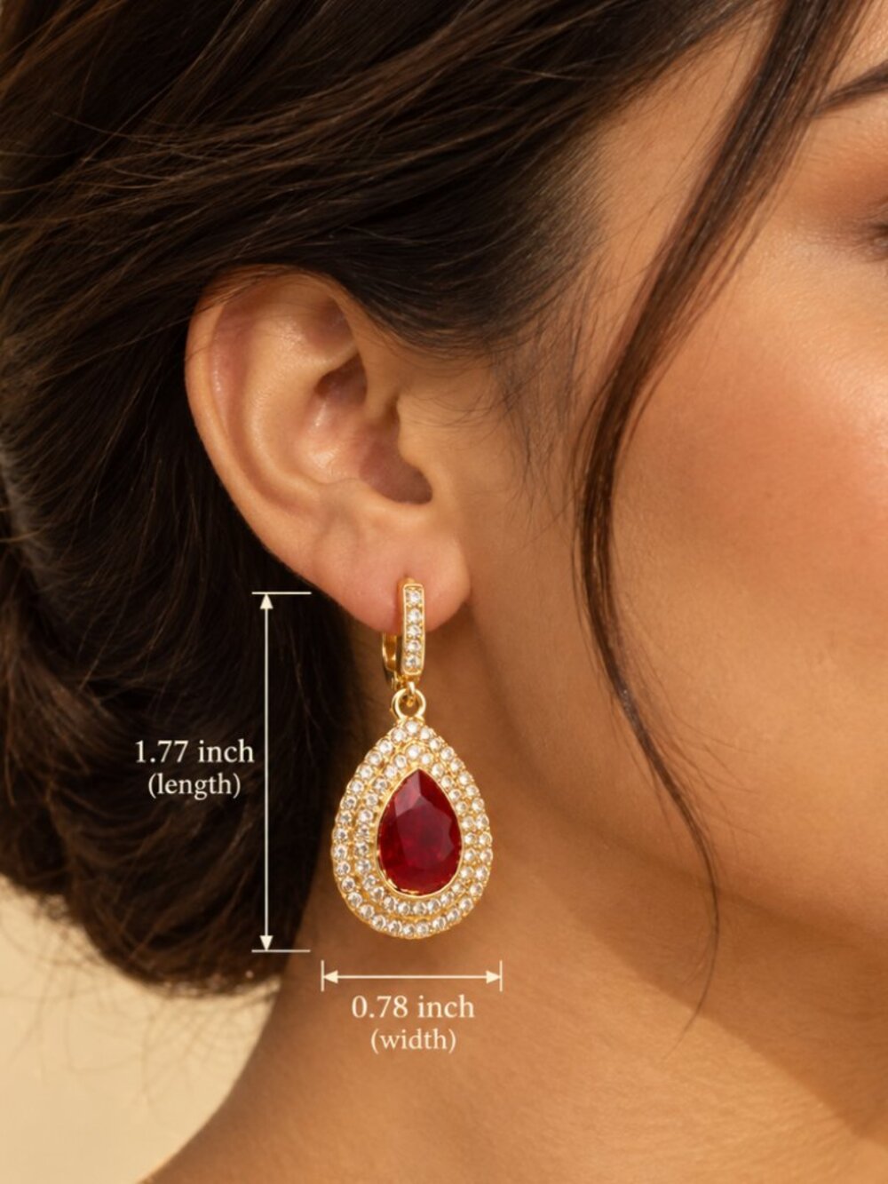 Vintage Rhinestone Drop Turkish Retro Ethnic Earrings